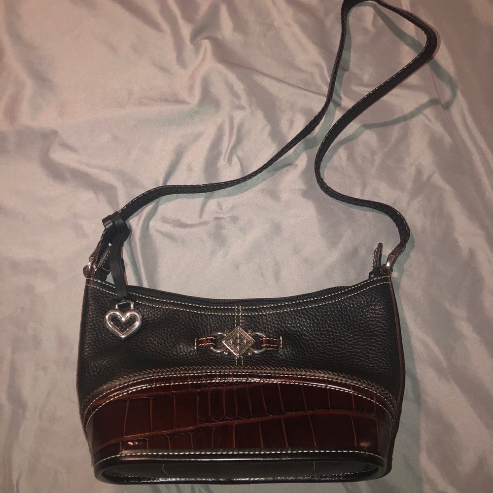 Small black and brown Brighton shoulder bag